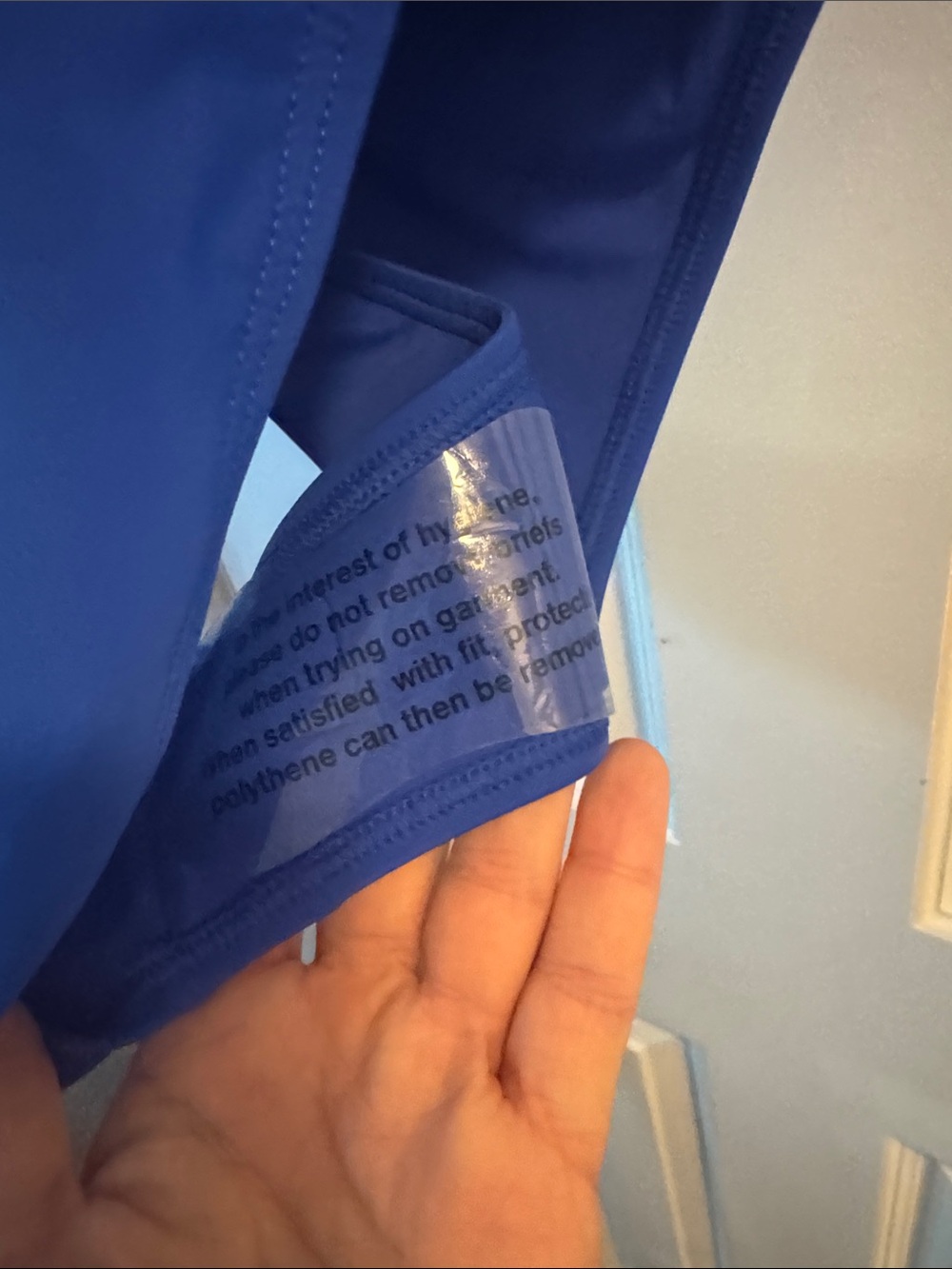 Quince V-Neck One-Piece Swimsuit in Royal Blue - Picture 6 of 6